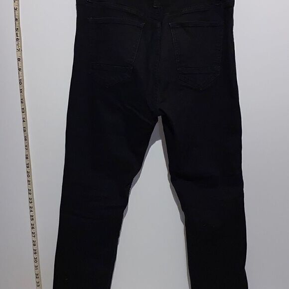 Fire & Rain Women's Ribbed Knee Distressed Skinny Denim Jeans Black Size 34 - Picture 8 of 9